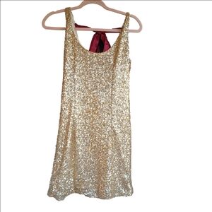 Gold Sequin Mini Cocktail Party Dress by Tobi